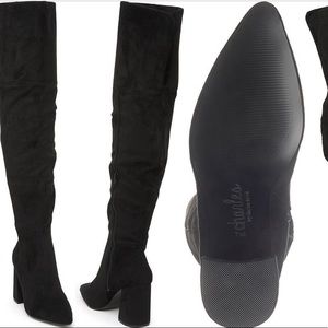 CHARLES DAVID NWT - black faux suede over the knee boot size 7.5